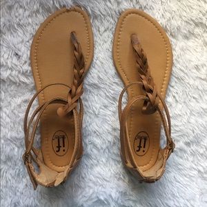 Tan sandals